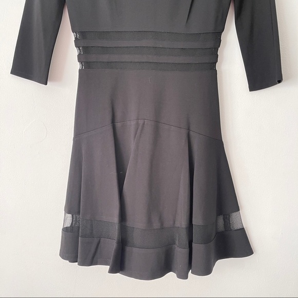 Erin Fetherston 2 Black Tess Dress Fit Flare Sheer - Picture 12 of 13